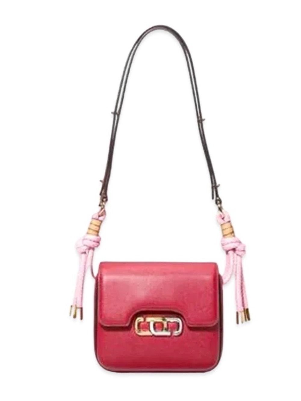 Marc Jacobs Red Leather Crossbody with Pink Rope Detail - Picture 2 of 13